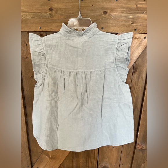H&M Light Gray Ruffled Blouse - Picture 2 of 5